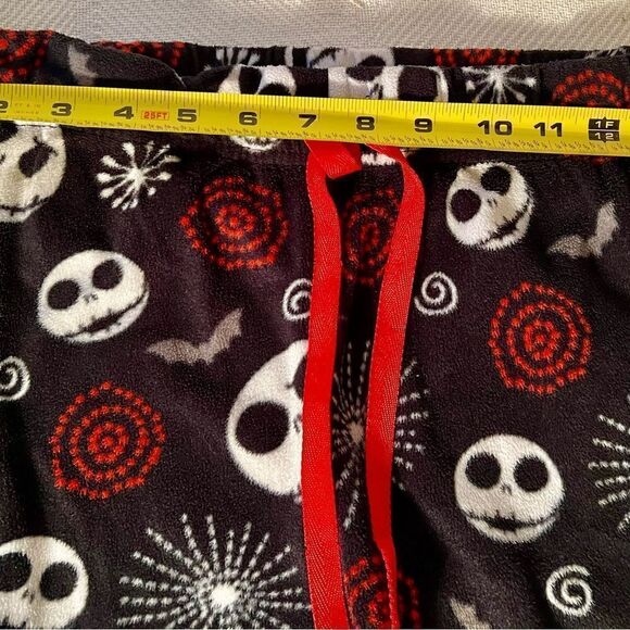 Disney Nightmare Before Christmas Sleep Pants W/ Red Jogger Hem Women Sz A 4/6 - Picture 3 of 4